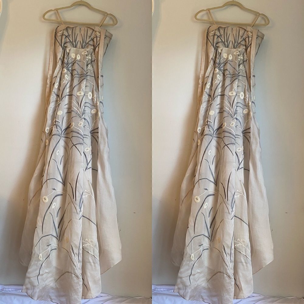 💯 New ANTHROPOLOGIE X BHLDN Trumpeted Pavot Gown - Picture 8 of 15